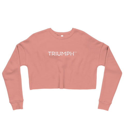 Triumph White Crop Sweatshirt
